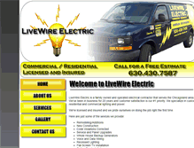 Tablet Screenshot of live-wire-electric.com